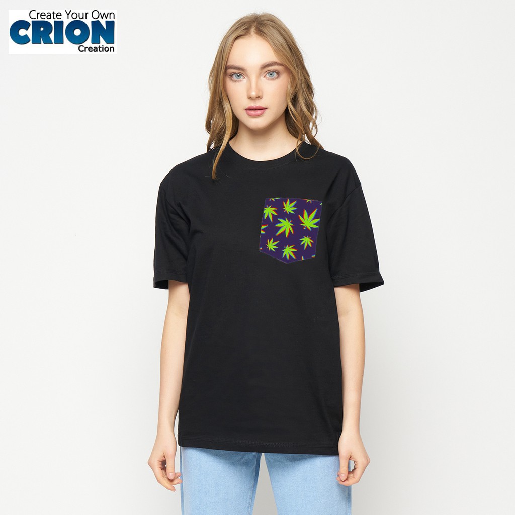 Crion Pocket series - Kaos Seri Weed motif dengan Kantong - By Crion