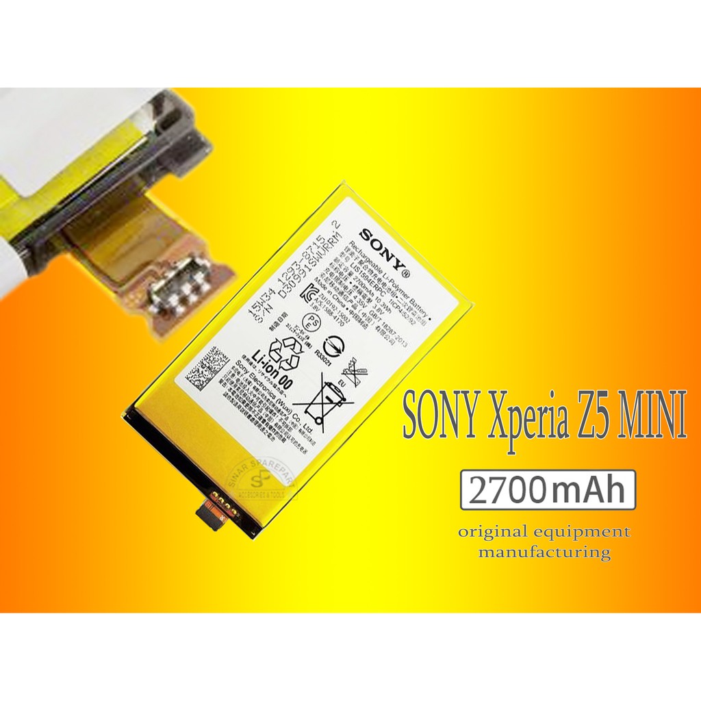 Baterai Battery Batre Sony Xperia Z5 mini compact ORIGINAL