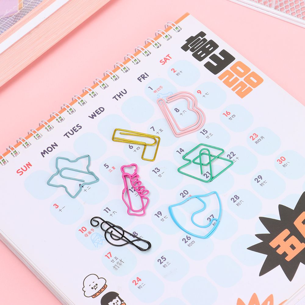 SUYOU 30pcs Colorful Paper Clips Useful Stationery Binder Clip Desk Organizer Notebook Cute Animal Shape School Office Supplies Desktop Storage Memo Bookmark