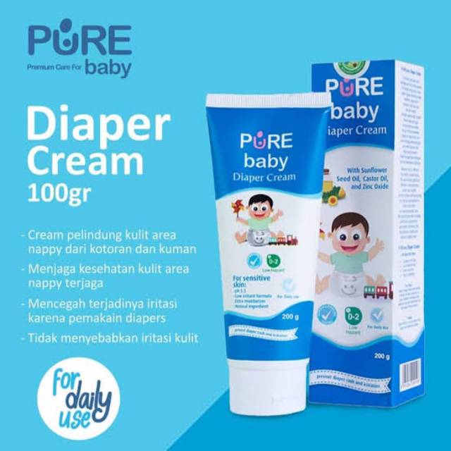 Jual PURE BABY DIAPER CREAM 100g / 200g Indonesia