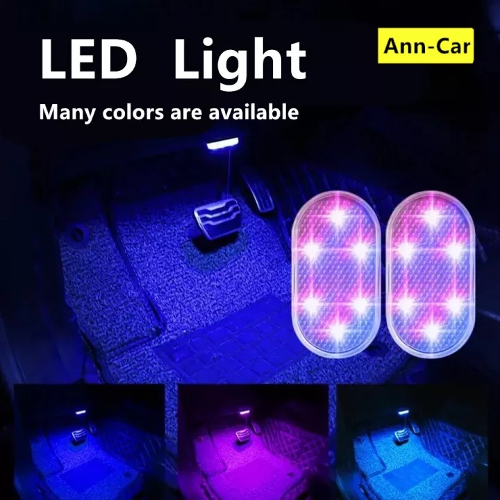 Lampu Plafon Mobil Lampu Sensor Sentuh Mobil 6 LED USB Lampu Kabin Interior Mobil Lampu Baca Lampu Laci Lampu Lemari Lampu Armrest Lampu Tangga Lampu Darurat