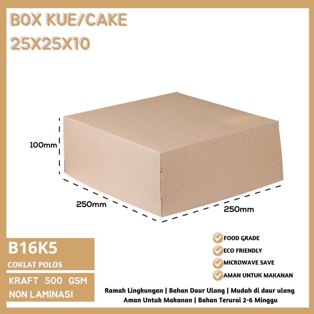 Dus 25x25X10 Super Tebal 500 Gsm (B16K5-Non Laminasi)