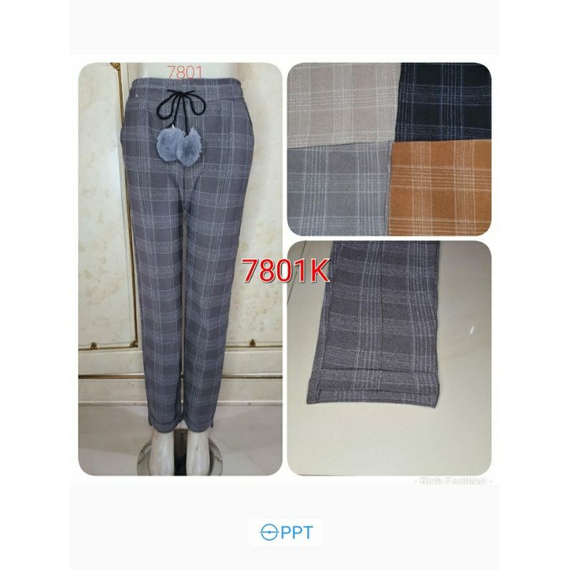 fhasian wanita-celana kotak pom2 joger kotak premium import-termurah/terbaru/terlaris