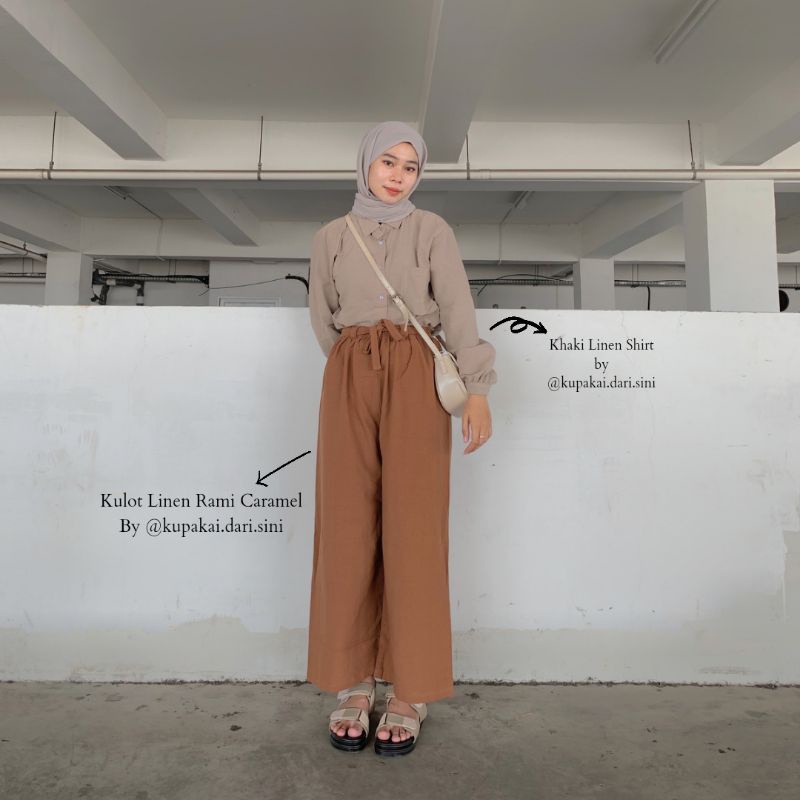 CELANA KULOT LINEN RAMI Series by @kupakai.dari.sini