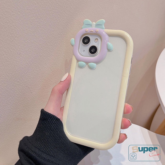 Case Warna Macaron Aksen Pita Untuk Oppo A15 A17 A17K A57 2022 A96 A76 A36 A16 A15s A54 A9 A5 2020 A16 A35 A11 A31