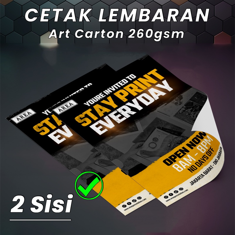 

Cetak Print Art Carton/Print Art Carton/Cetak Bahan Art Carton 260gsm 2 Sisi
