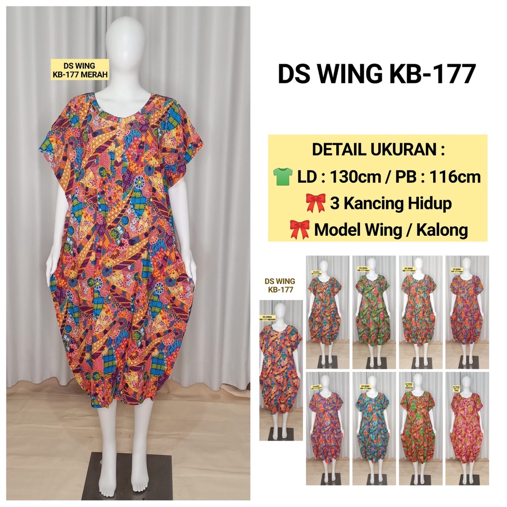 AS Daster Jumbo Batik Kudamas DS WING LD 130cm Suport Busui KB-177