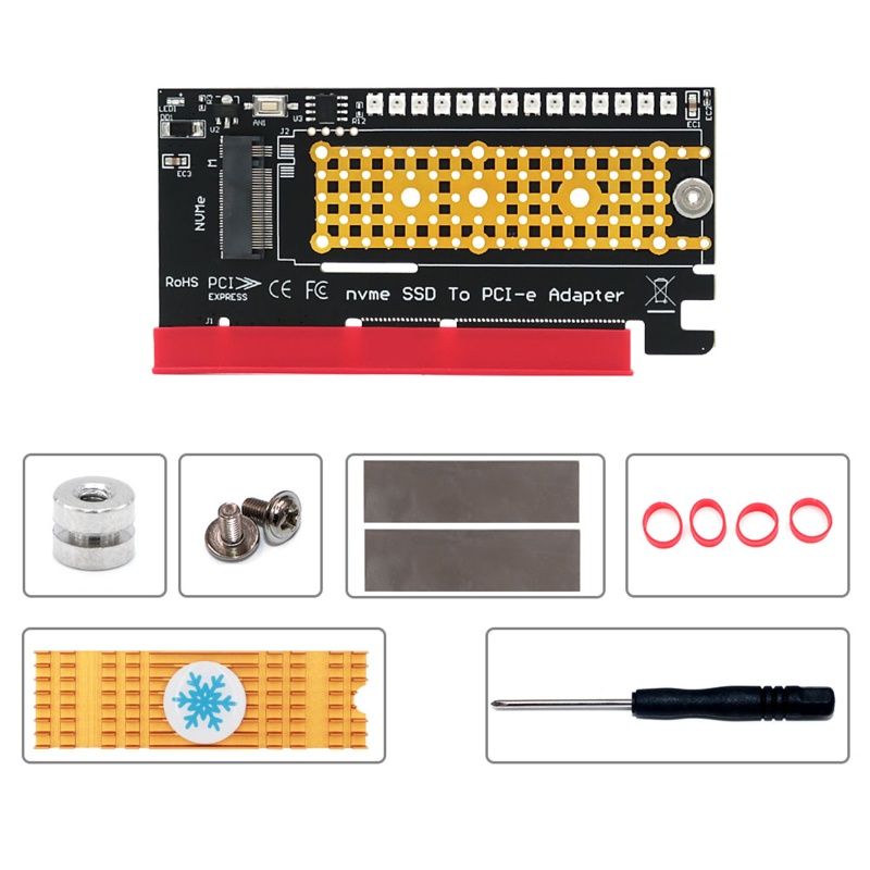 Btsg NVME Untuk M.2 Ke PCIE X4 Solid State Expansion Add Card Untuk 2242-2280 Untuk w/Panas