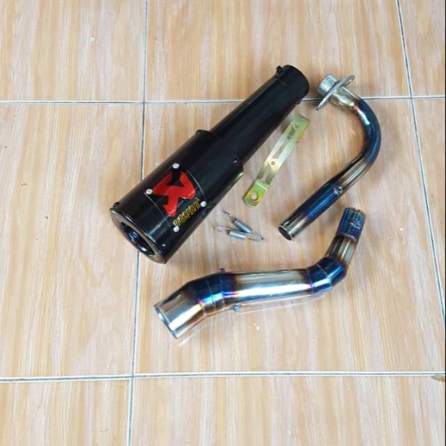 KNALPOT VARIO 125-VARIO 150 AKRAPOVIC GP ROSI BLACK CROM