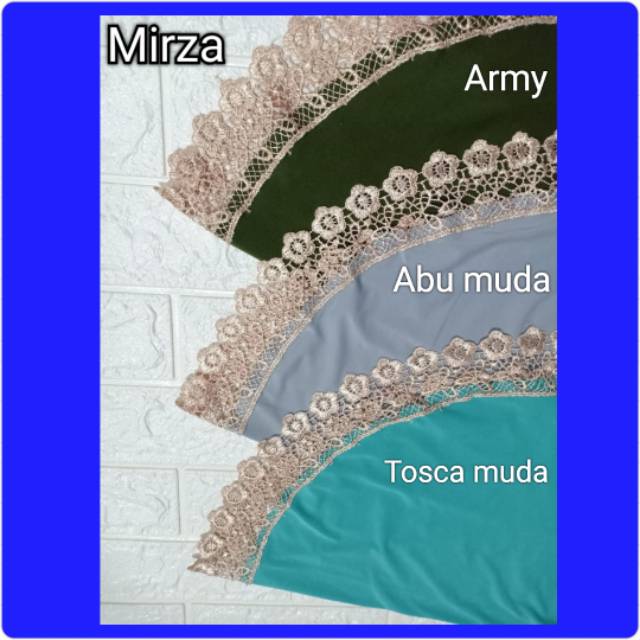 [Uus Hasanah]••MIRZA RENDA•• Hijab instan•• hijab renda~jersey super