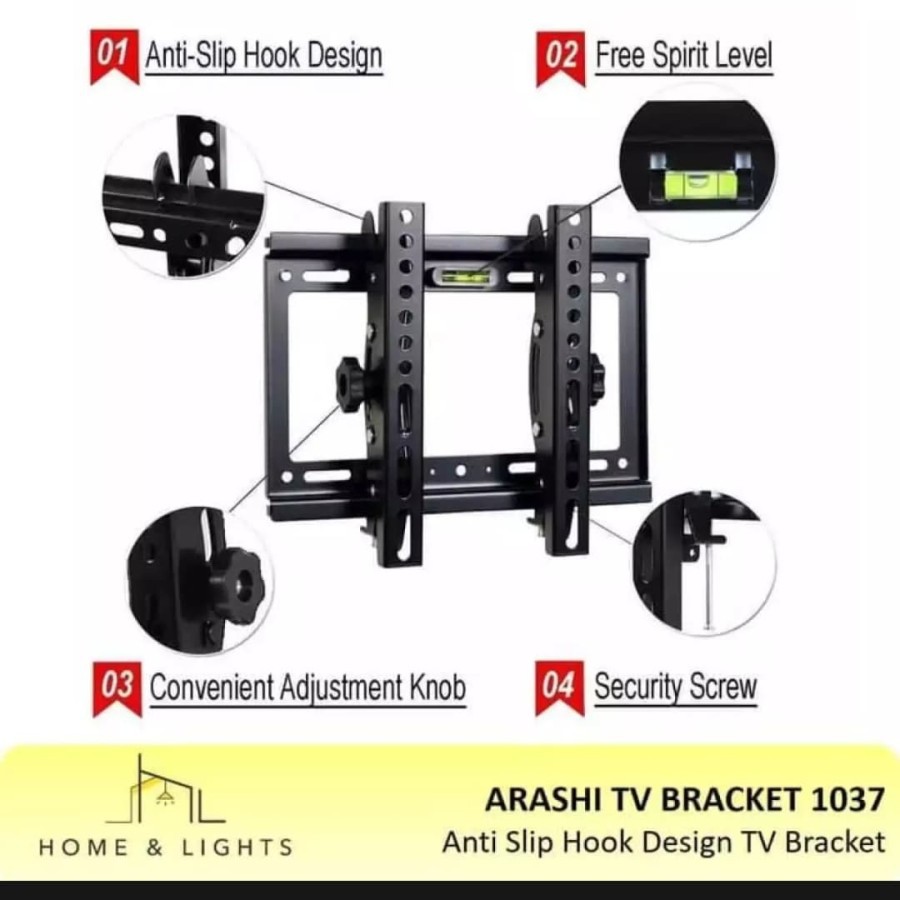 ARASHI 1037 - Bracket TV LED 10&quot; - 37&quot;