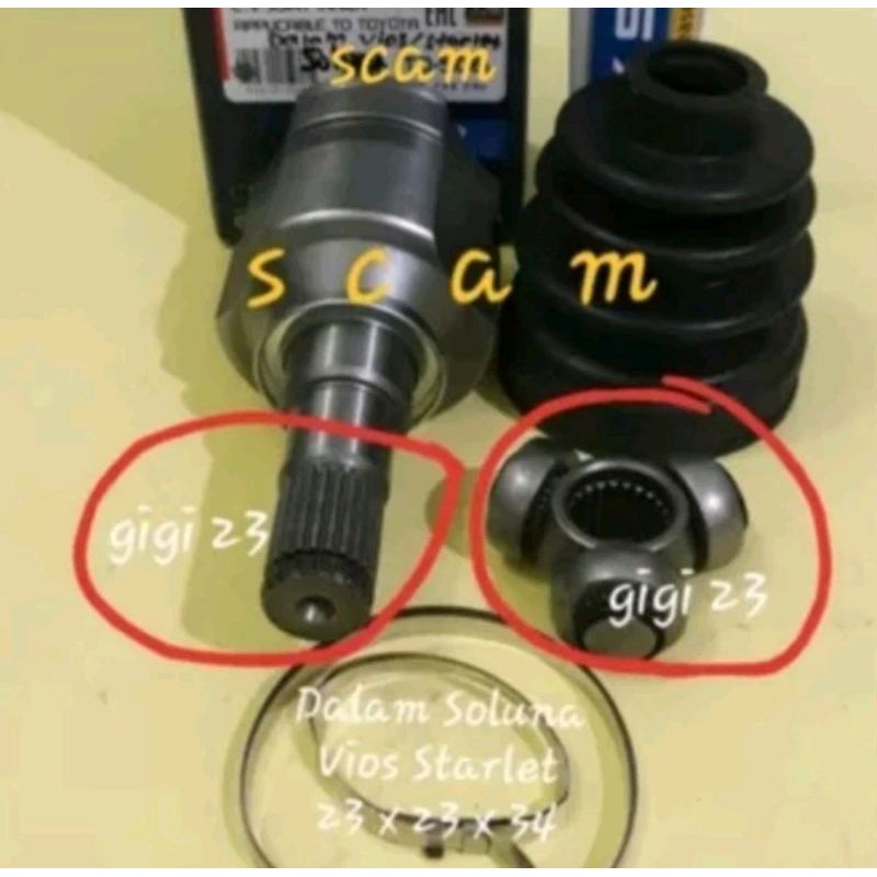 Cv Joint Dalam As Roda Depan Dalam As Kopel Soluna Vios old Starlet Ep80 1300cc