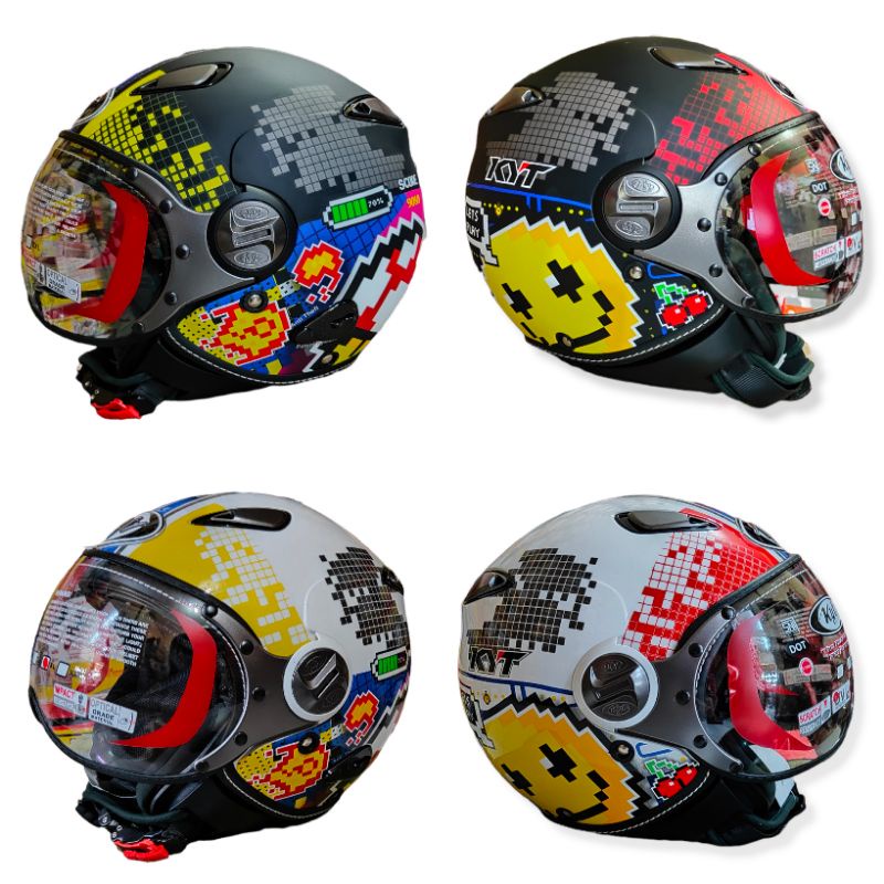 Helm half face Kyt Elsico Motif / KYT PILOT