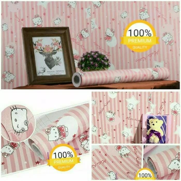 Wallpaper Dinding Hello kitty / Sticker dinding Hello kitty