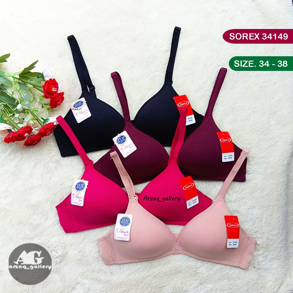 BH SOREX 34149 | Bh Sorex Busa Tanpa Kawat | Bra Sorex T- Shirt | Pakaian Dalam Perempuan | Bh Wanita | Bra Wanita |