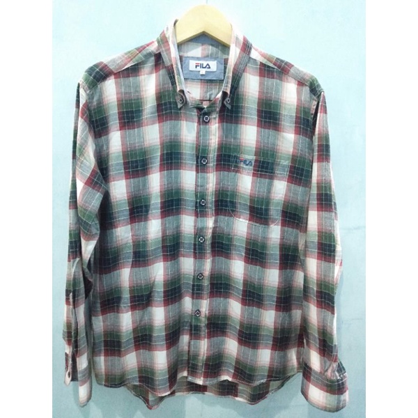 kemeja kerja - kemeja formal kasual kemeja pria Fila original second brand