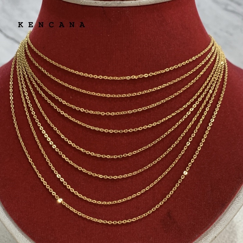 KALUNG RANTAI POLOS EMAS ASLI KADAR 375/8k