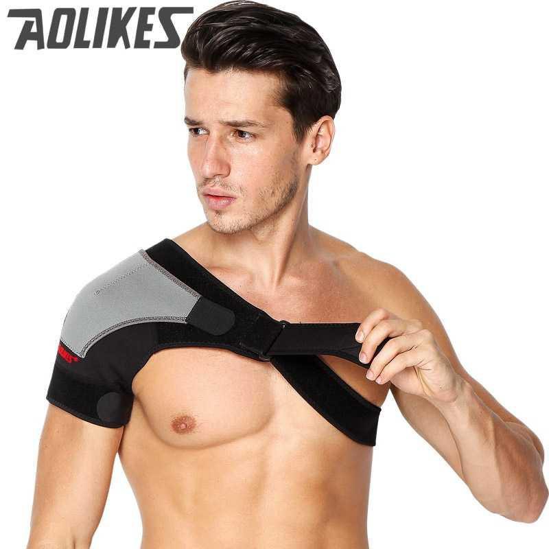 AOLIKES Back Shoulder Support Brace Guard Wrap Belt Fitness - HJ-1697