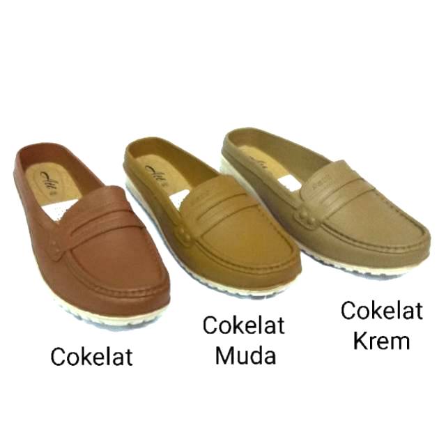 Sepatu Slop Karet Wanita 5 Pilihan Warna ATT SLK 555