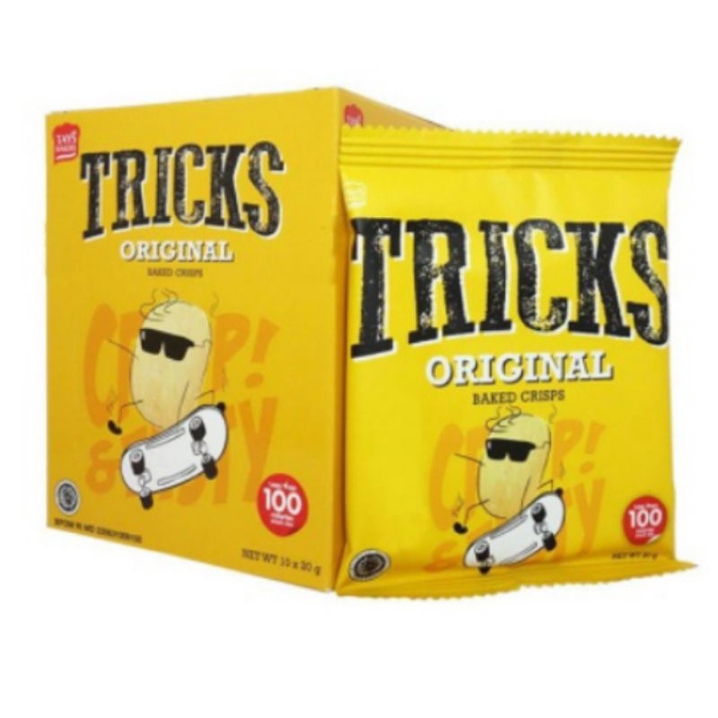 TRICKS Biskuit Kentang ORIGINAL 10 x 15g (Pack) Potato Baked Crisps Chips Trick Trik