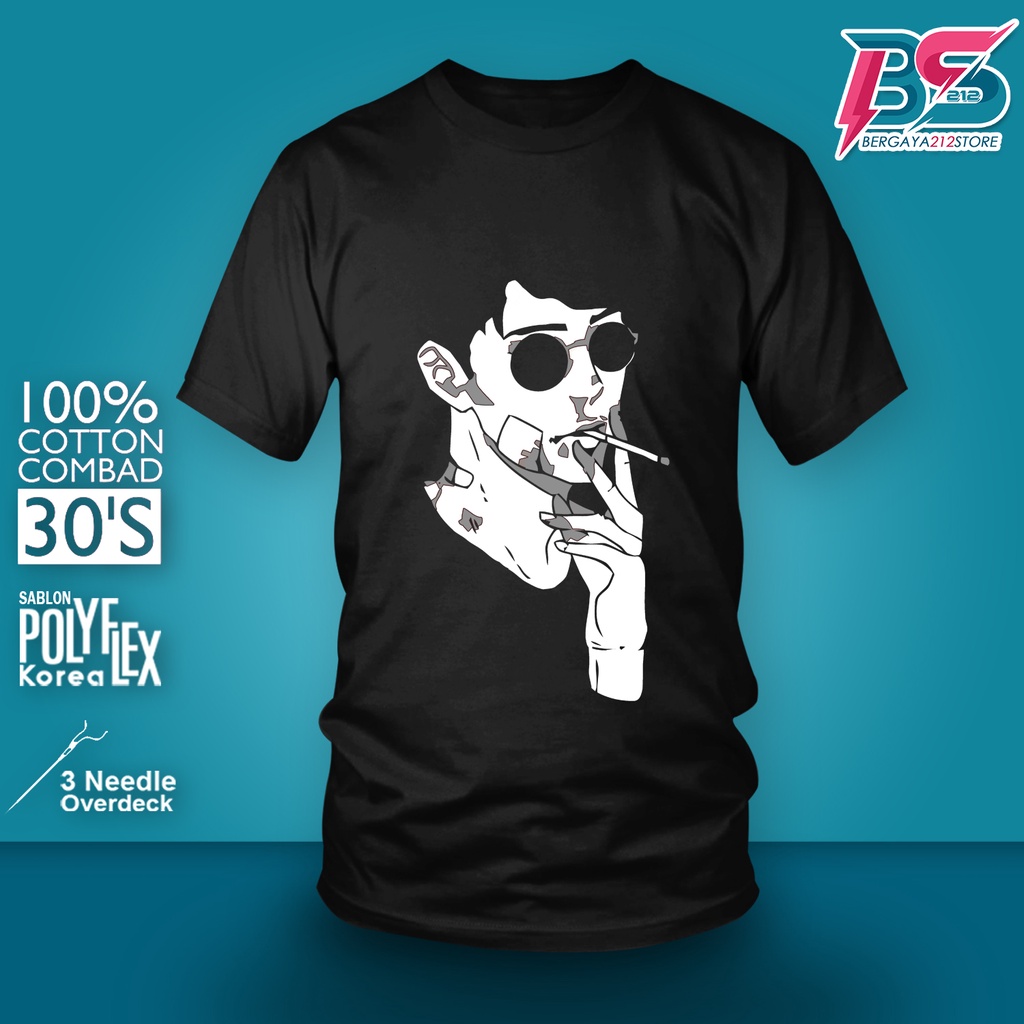 Kaos Distro SANTUY MEROKOK / Pakaian Pria Wanita Atasan Kekinian Terlaris Minimalist Keren