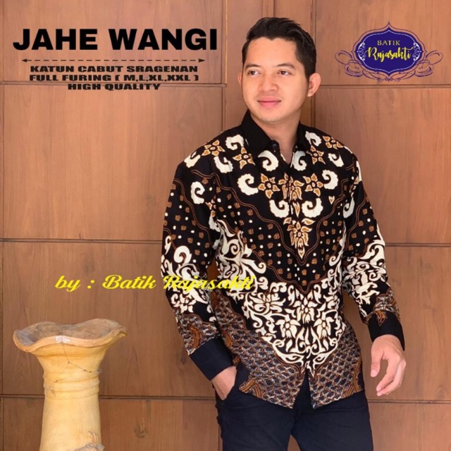 Kemeja Batik JAHE WANGI FULL FURING Katun Halus Ori Solo