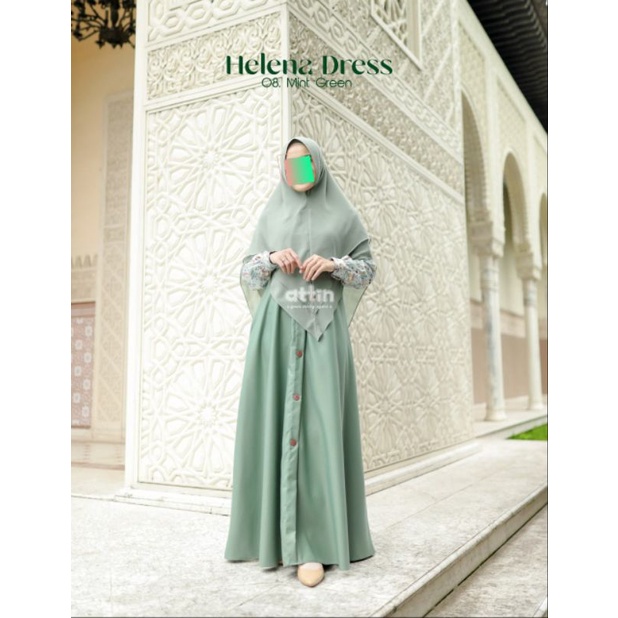 Helena Dress By Attin ( Gamis Dan Khimar Di Jual Terpisah )