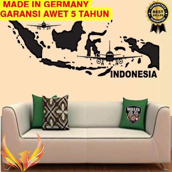 

TERMURAH Sticker Stiker Plane Pesawat Peta Indonesia Dinding Kantor Rumah 02 Phoenix Star