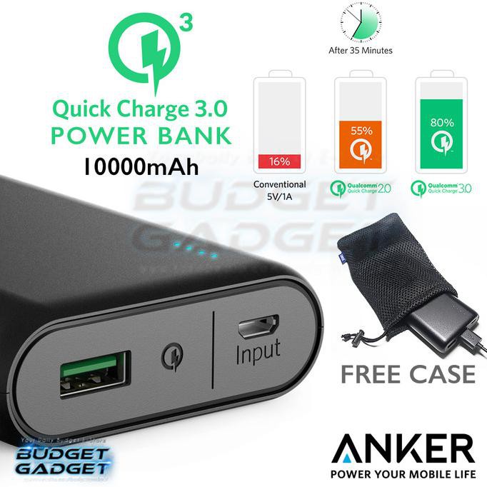 ANKER POWERCORE QUICK CHARGE 3.0 (ORIGINAL) POWER BANK 10000MAH
