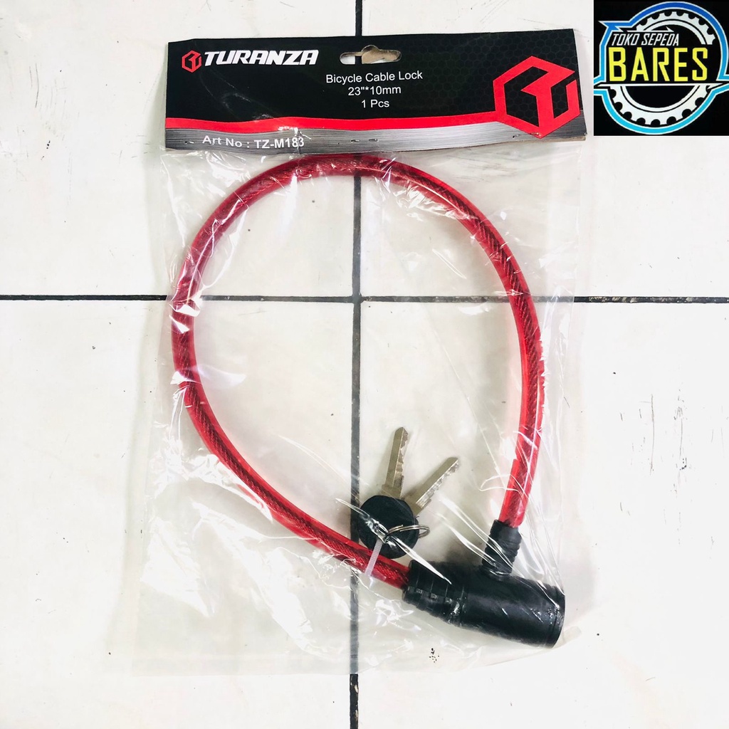 Kunci Gembok Sepeda Kabel Turanza TZ-M183 / Bicycle Lock