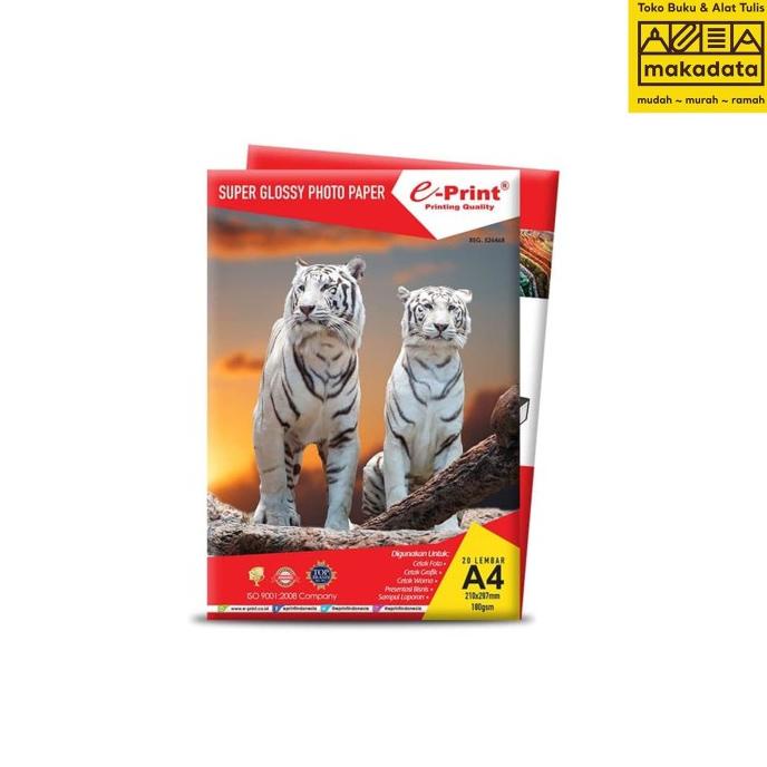 

.........] PAPER | KERTAS PHOTO GLOSSY E-PRINT A4 180 GRAM MURAH