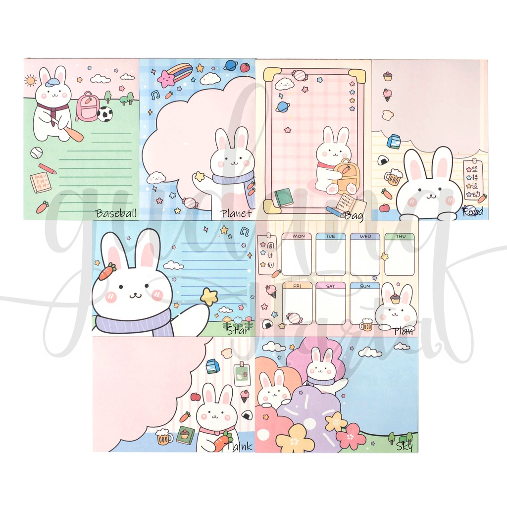 

Memo Kelinci B5 Imut Lucu Memopad Rabbit Memo DIY Scrapbook GCC 301272
