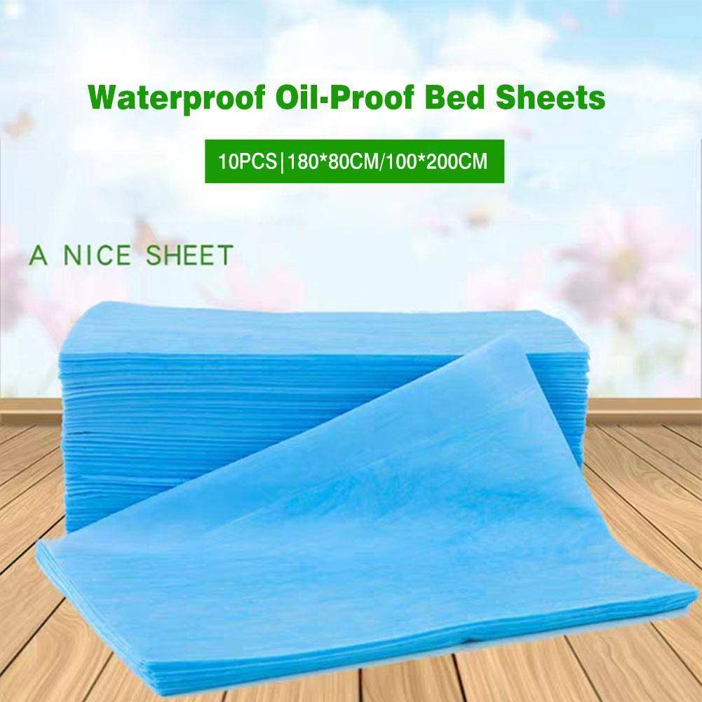 Disposable Bed Sheet Waterproof Dan Anti Minyak Alas Sprei Hotel Rumah Sakit Salon Klinik White Blue Pink