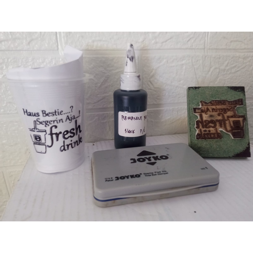 

Stampel Cup / Stampel Pelastik / Stampel Sterofoam / Stampel Permanen / Semua Media / Water Proof / 1 Paket