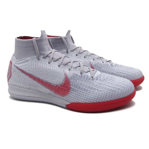 Sepatu Futsal Nike Superfly 6 Elite IC - Wolf Grey/Crimson