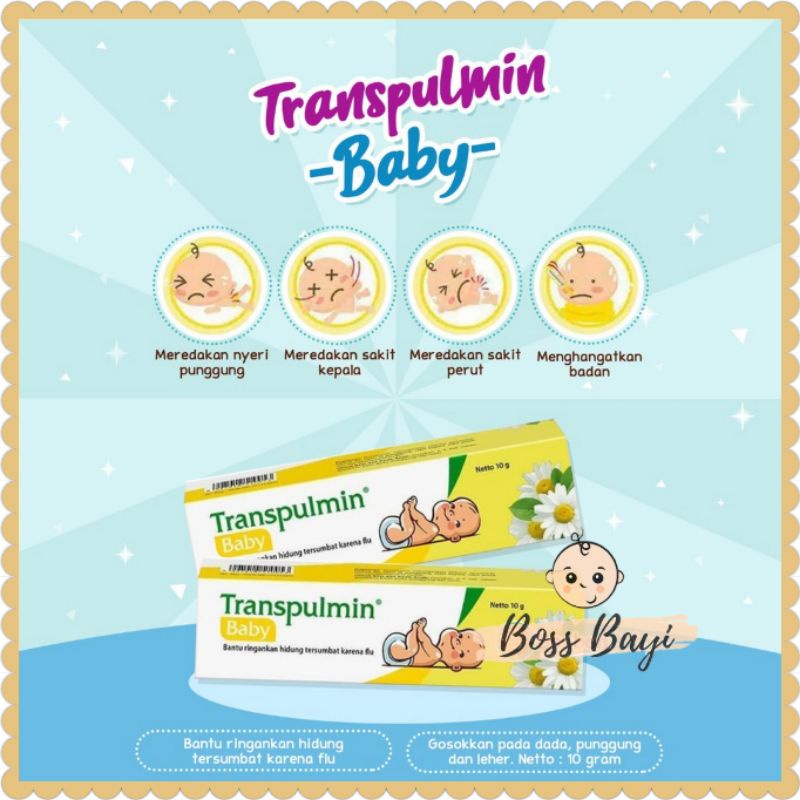 Transpulmin Baby Balsam / Balsem Bayi Melegakan Hidung Tersumbat 10gr-20gr