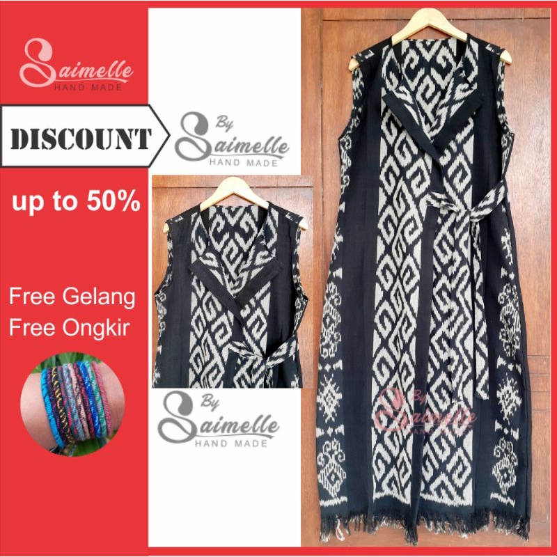 KARDIGAN TENUN LONG OUTER by SAIMELLE gallery tenun Lombok