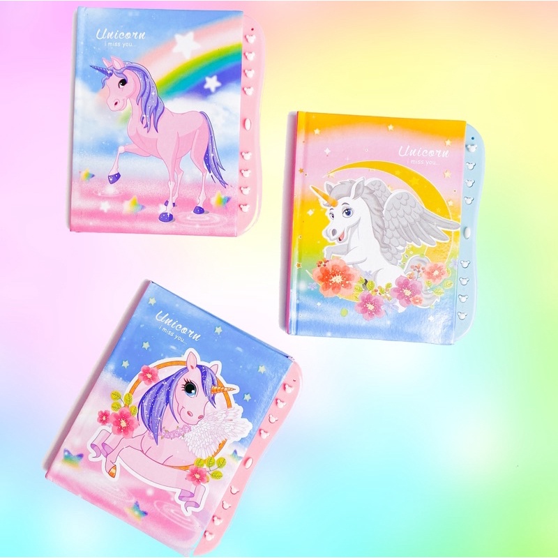 

Buku diary kunci dreamy unicorn