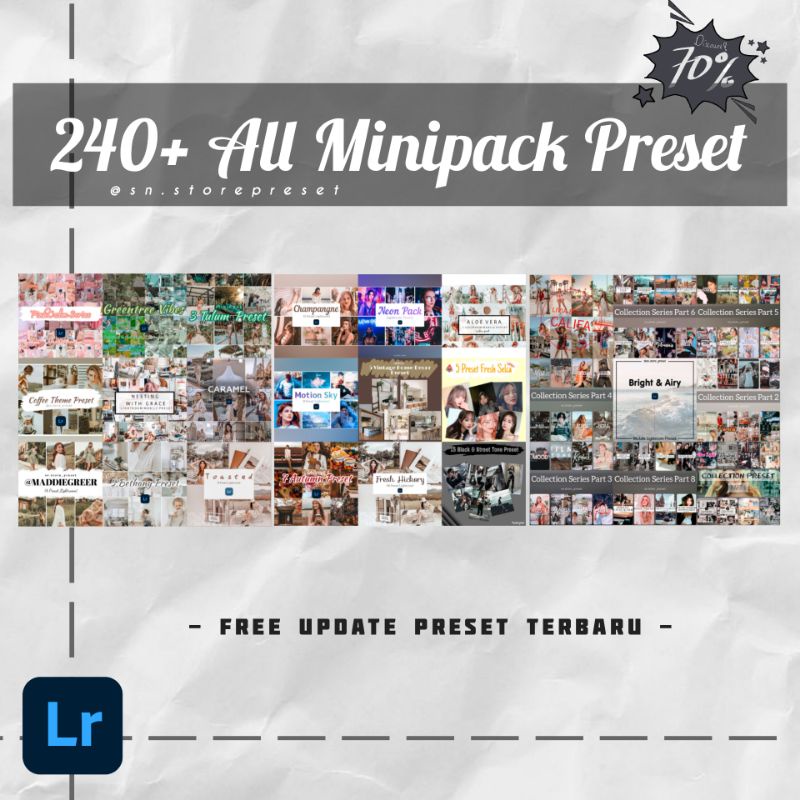 240+ Preset Lightroom Bundle All Minipack Untuk IOS &amp; Android // Bundle Semua Preset Minipack Series