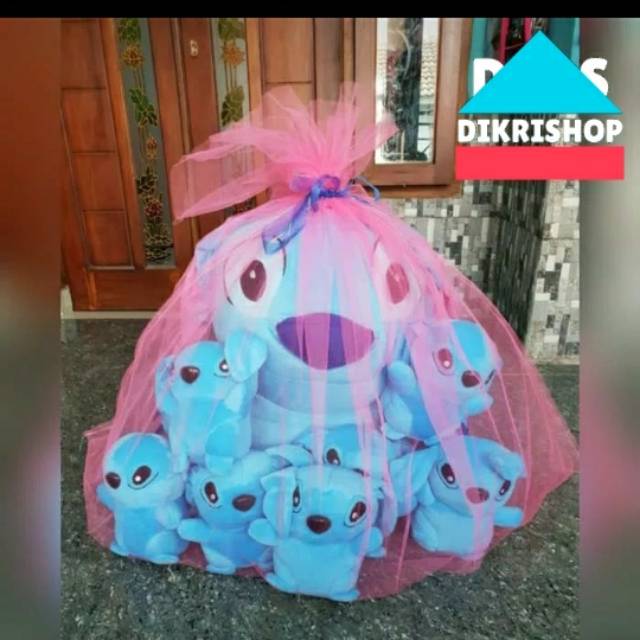 Boneka beranak stitch atau boneka  termurah