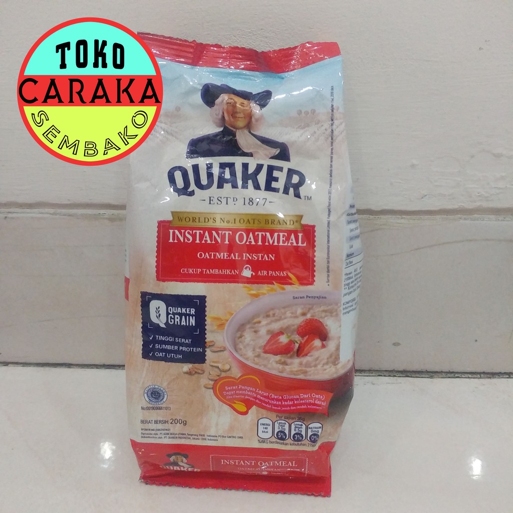 

Quaker Oatmeal Instant Merah - Oat Meal Instan - 200g