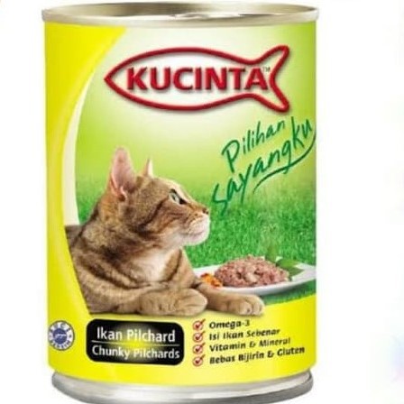 MAKANAN KUCING KUCINTA CHUNKY PILCHARDS 400GR