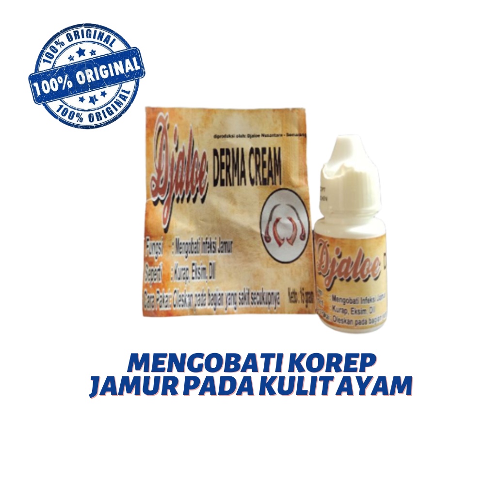 Obat korep DJALOE DERMA - jamur ayam / obat korep ayam