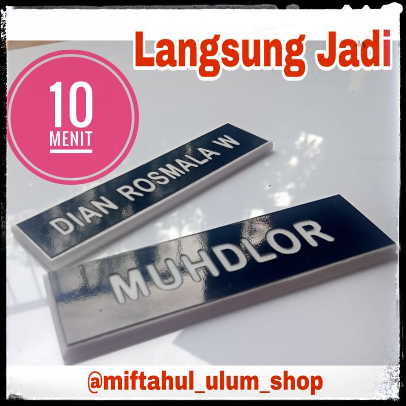 LANGSUNG JADI NAME TAG PAPAN NAMA DADA TERCEPAT KILAT EXPRESS PROFESSIONAL  REPUTABLE #Name Tag Indonesia #Name Tag Terbaik #Name Tag Langsung Jadi