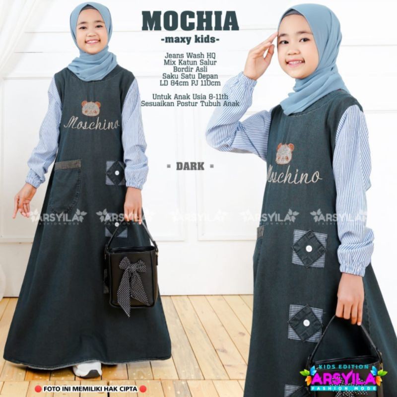 MOCHIA MAXY KIDS (GAMIS ANAK DENIM/GAMIS JINS)
