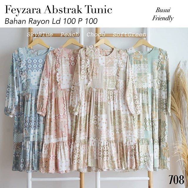 Elovee feyzara abstrak tunic