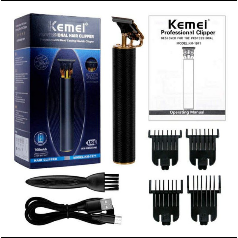 Alat Cukur Rambut Kemei KM 1971 Pro Cordless Trimmer Hair Clipper Kemei KM 1971