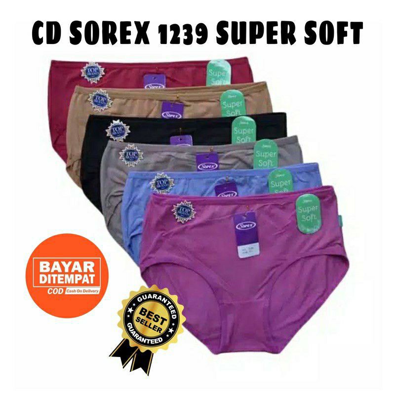 Celana dalam wanita sorex lusinan grosir Celana dalam wanita sorex 6 pcs Cd wanita sorex 1239 asli
