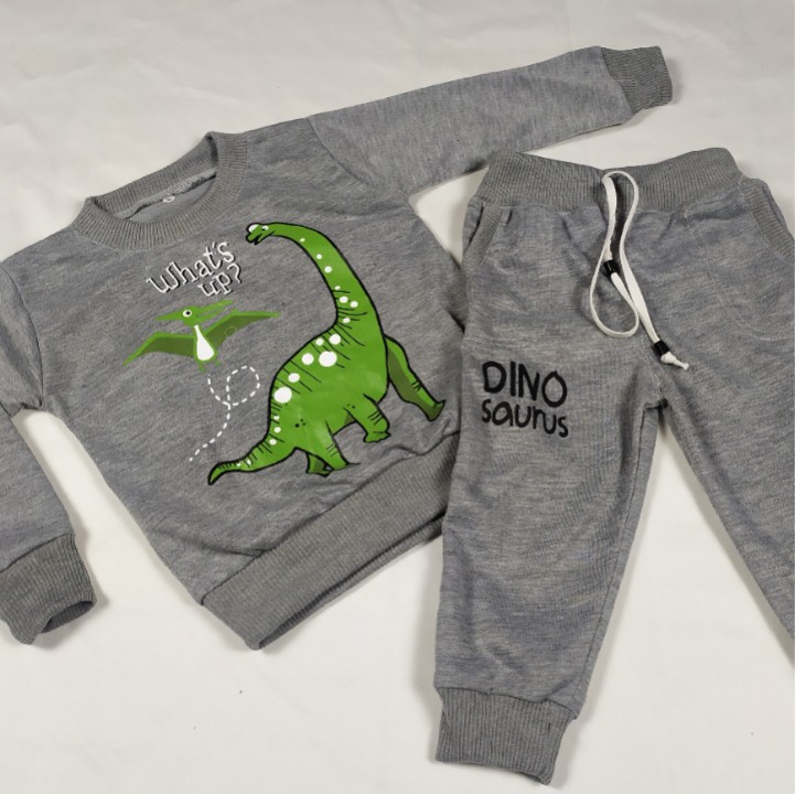 Sweater joger anak dinosaurus setelan anak terbaru murah 1-6Thn baju anak