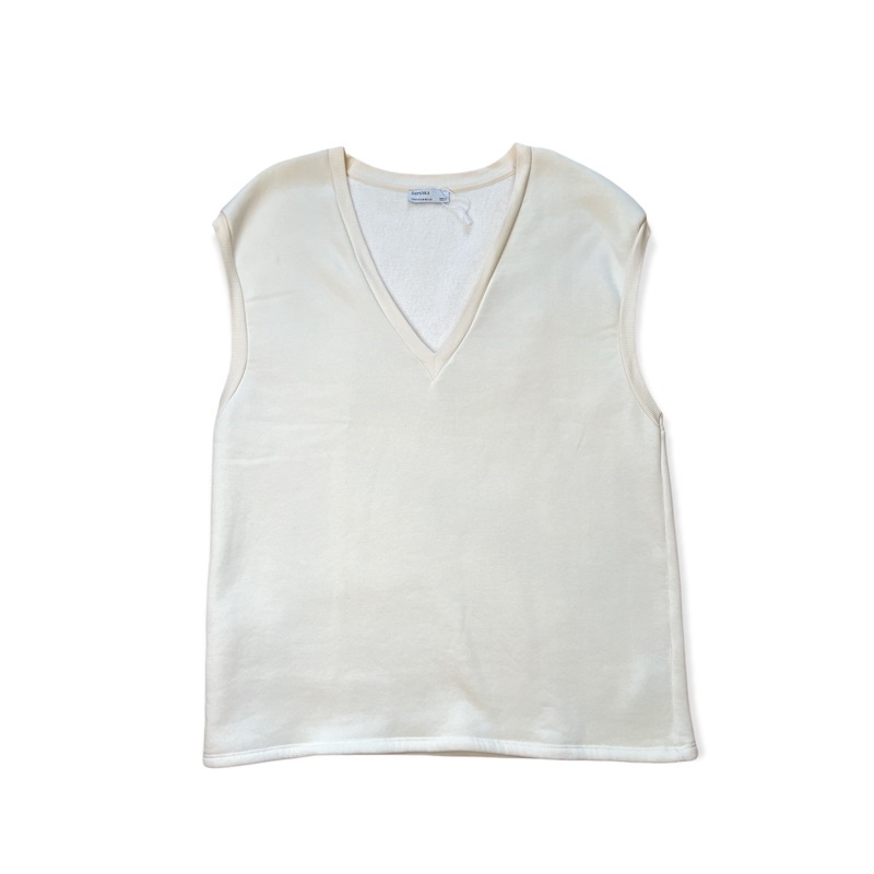 VEST OVERSIZE CREAM BERSHKA HAPPY ASMARA PRELOVED /preloved happy asmara/VEST